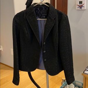 Black quilted jacket